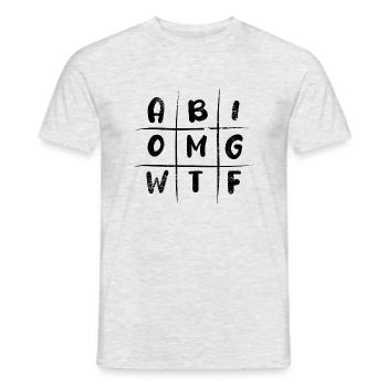 Abitur Abi - OMG - WTF - Tic Tac Toe - Männer T-Shirt - Grau meliert - Vorne - AI Model Male 178 dark (178cm)