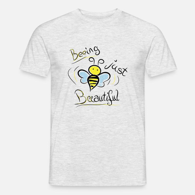 Wunderschöne Biene - Männer T-Shirt - Grau meliert