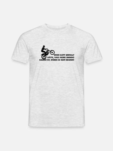 Saubere Enduro Spruch lustig Biker Geschenk Shirt - Männer T-Shirt - Grau meliert