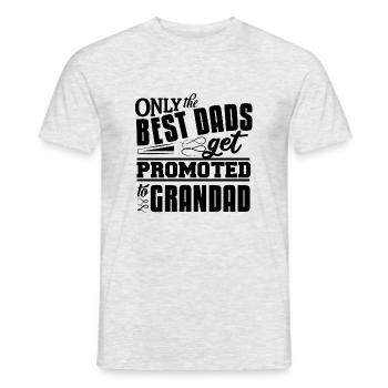 GRANDAD BLACK - Men's T-Shirt - heather grey - Front - AI Model Male 178 dark (178cm)