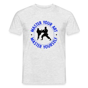 Koreanischer Kampfsport Taekwondo - Männer T-Shirt - Grau meliert - Vorne - AI Model Male 178 dark (178cm)