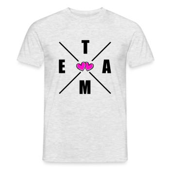 Team Herats - Men's T-Shirt - heather grey - Front - AI Model Male 178 dark (178cm)