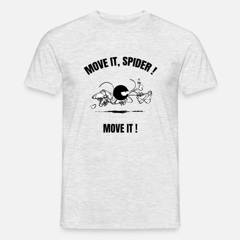 Beth the Spider - Laufen (Textversion) - Männer T-Shirt - Grau meliert