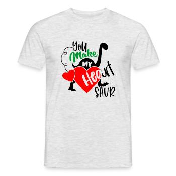 You make my heart saur - Männer T-Shirt - Grau meliert - Vorne - AI Model Male 178 dark (178cm)