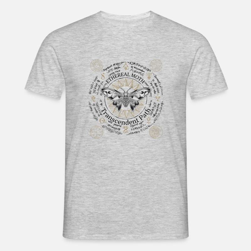Ethereal Moth – Transcendent Path - Männer T-Shirt - Grau meliert