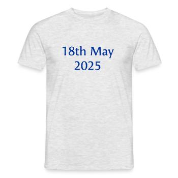 18-05-2025 - Men's T-Shirt - heather grey - Front - AI Model Male 178 dark (178cm)