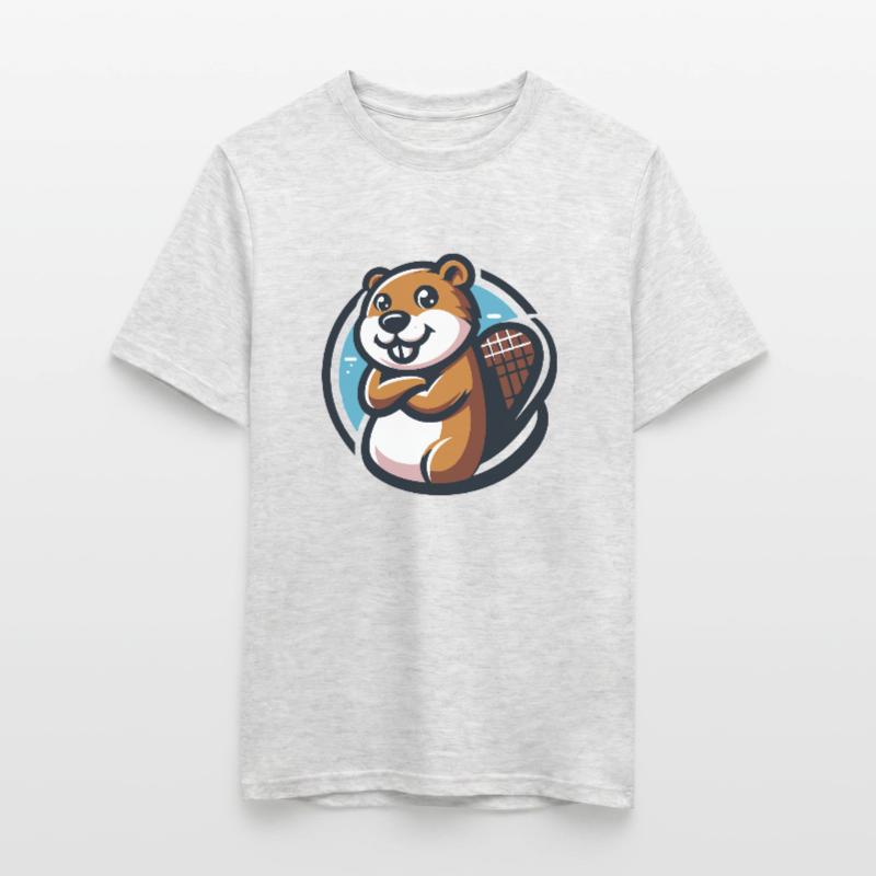Edificio del castoro lì T-shirt uomo