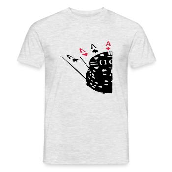 aces_2clr - T-shirt homme - gris chiné - Devant - AI Model Male 178 dark (178cm)