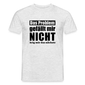 Das Problem gefällt mir nicht zeig mir das nächste - Männer T-Shirt - Grau meliert - Vorne - AI Model Male 178 dark (178cm)