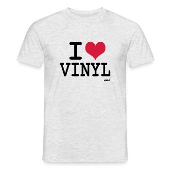 vinyl - Men's T-Shirt - heather grey - Front - AI Model Male 178 dark (178cm)