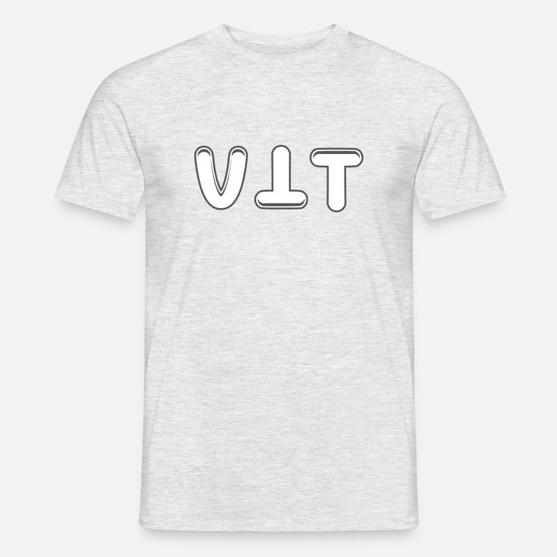 ATV text pattern with text in place and upside down - Men’s T-shirt - heather grey
