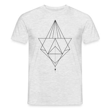 Some Geometry - Männer T-Shirt - Grau meliert - Vorne - AI Model Male 178 dark (178cm)