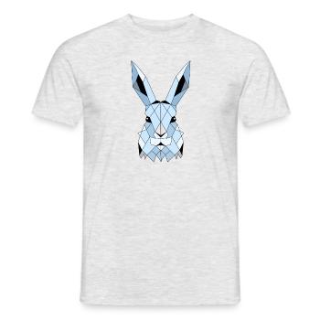 geometric hare - Men's T-Shirt - heather grey - Front - AI Model Male 178 dark (178cm)