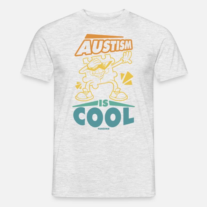 Autismus ist cool - Männer T-Shirt - Grau meliert
