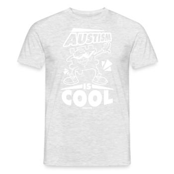 Puzzle de sensibilisation à l’autisme autistique - T-shirt homme - gris chiné - Devant - AI Model Male 178 dark (178cm)