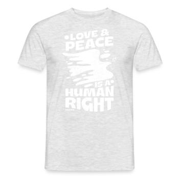 Frieden für alle Menschen dieser Welt - Männer T-Shirt - Grau meliert - Vorne - AI Model Male 178 dark (178cm)