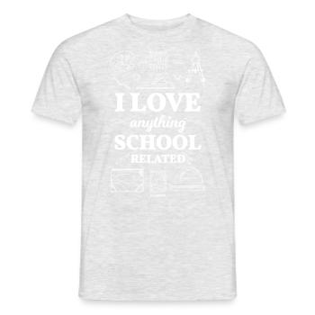 Schule - Männer T-Shirt - Grau meliert - Vorne - AI Model Male 178 dark (178cm)