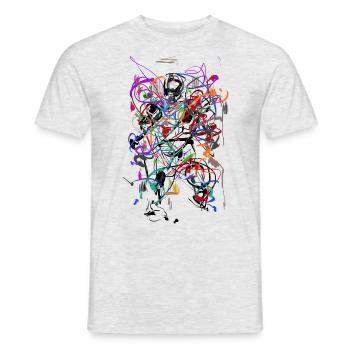 Abstract - Men's T-Shirt - heather grey - Front - AI Model Male 178 dark (178cm)