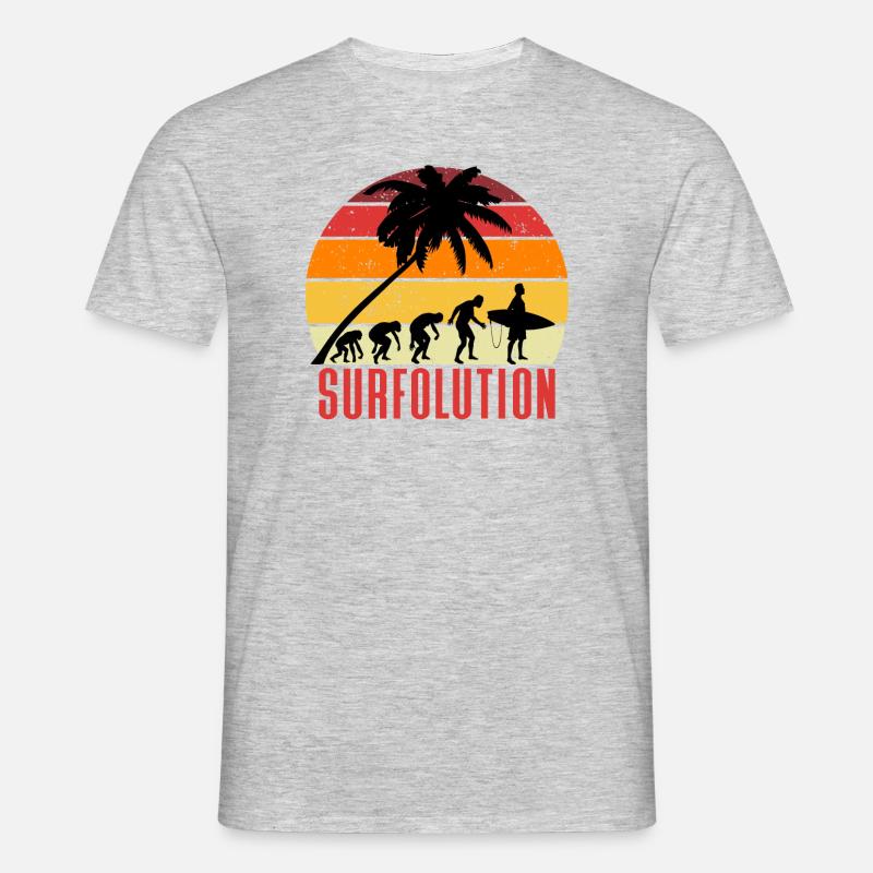 Surf Evolution Surfolution - Männer T-Shirt - Grau meliert
