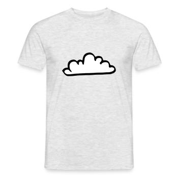Cloud at the sky - vector - Men's T-Shirt - heather grey - Front - AI Model Male 178 dark (178cm)