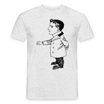 portier-mann-anzug - Männer T-Shirt - Grau meliert - Vorne - AI Model Male 178 dark (178cm)