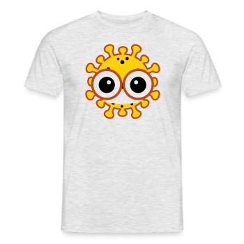 CORONA & COVID-19 Design - Männer T-Shirt - Grau meliert - Vorne - AI Model Male 178 dark (178cm)