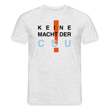 NOCSU - Männer T-Shirt - Grau meliert - Vorne - AI Model Male 178 dark (178cm)