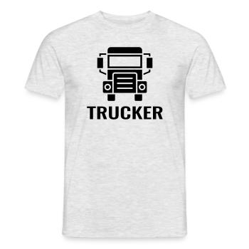 Truck Trucker Fernfahrer Berufskraftfahrer LKW - Männer T-Shirt - Grau meliert - Vorne - AI Model Male 178 dark (178cm)