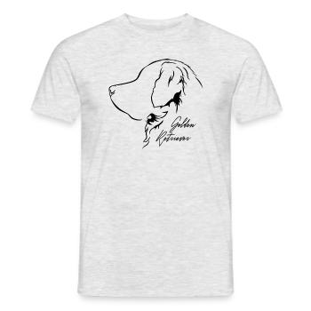 GOLDEN RETRIEVER Profil Chiens Wilsigns - T-shirt homme - gris chiné - Devant - AI Model Male 178 dark (178cm)