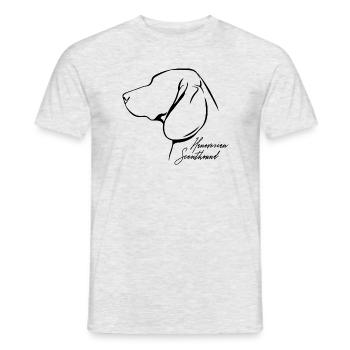 HANOVERIAN SCENTHOUND Profil Chiens Wilsigns - T-shirt homme - gris chiné - Devant - AI Model Male 178 dark (178cm)