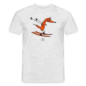 smart ski driver - T-shirt homme - gris chiné - Devant - AI Model Male 178 dark (178cm)