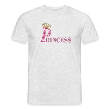Princesse Princesse Couronne - Costume de Princesse - T-shirt homme - gris chiné - Devant - AI Model Male 178 dark (178cm)