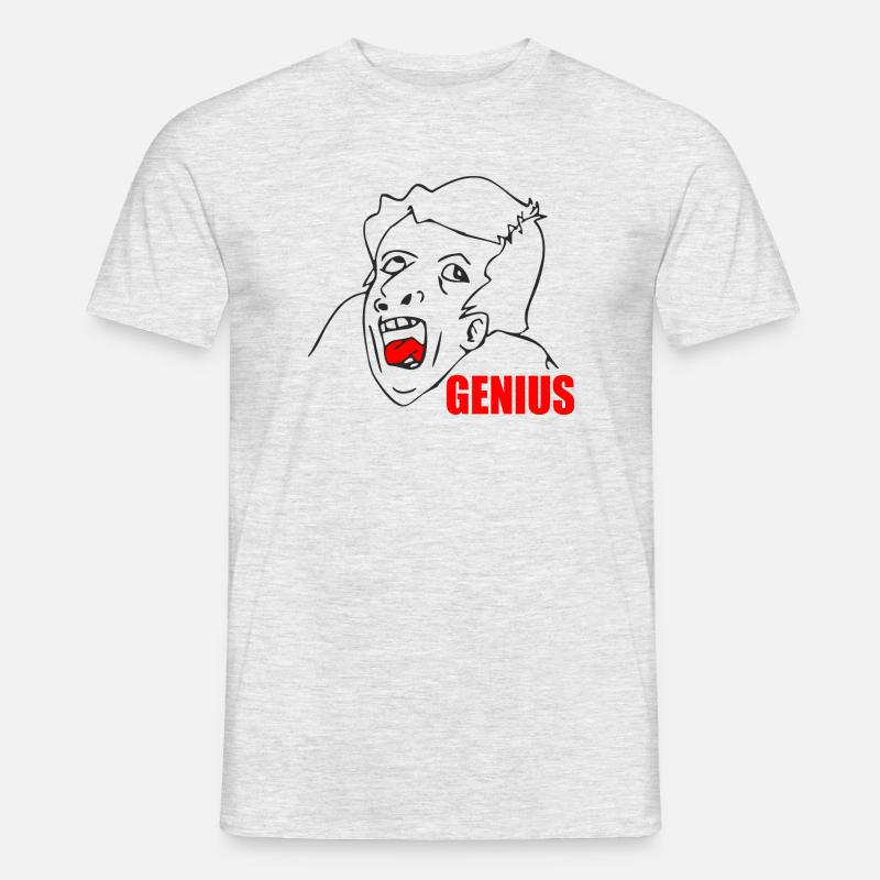 Genius meme - Männer T-Shirt - Grau meliert