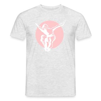 Ninja - couleur blanche - T-shirt homme - gris chiné - Devant - AI Model Male 178 dark (178cm)
