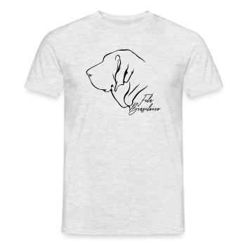 FILA BRASILEIRO Profil Chiens Wilsigns - T-shirt homme - gris chiné - Devant - AI Model Male 178 dark (178cm)