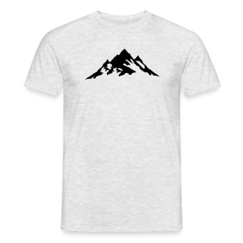 Mountain, Mountains - Men's T-Shirt - heather grey - Front - AI Model Male 178 dark (178cm)
