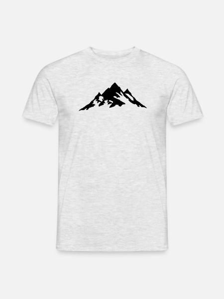Mountain, Mountains - fjell - T-skjorte herre - gråmelert
