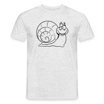 escargot drôle d'enfants drôles - T-shirt homme - gris chiné - Devant - AI Model Male 178 dark (178cm)