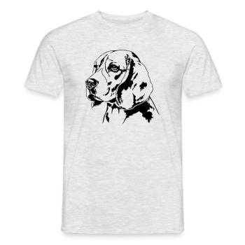 BEAGLE Hundeportrait Hund Hunde Wilsigns Jagdhund - Männer T-Shirt - Grau meliert - Vorne - AI Model Male 178 dark (178cm)