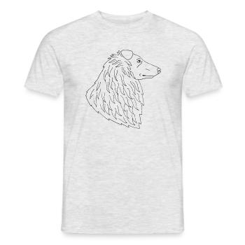 Collie - Männer T-Shirt - Grau meliert - Vorne - AI Model Male 178 dark (178cm)