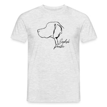 DEUTSCH POINTER Profil Chiens Chien Wilsigns - T-shirt homme - gris chiné - Devant - AI Model Male 178 dark (178cm)