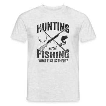 Chasse et pêche Hunter chasse cadeau de pêche - T-shirt homme - gris chiné - Devant - AI Model Male 178 dark (178cm)