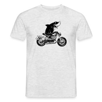 Moto Shark - T-shirt homme - gris chiné - Devant - AI Model Male 178 dark (178cm)