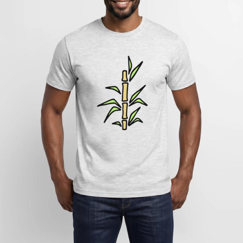 Canna di bambù bambù bambù T-shirt uomo