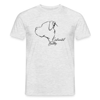 CONTINENTAL BULLDOG Profile Dogs Dog Wilsigns - Men's T-Shirt - heather grey - Front - AI Model Male 178 dark (178cm)