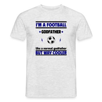 Football godfather, much cooler than a normal godfather - Men's T-Shirt - heather grey - Front - AI Model Male 178 dark (178cm)
