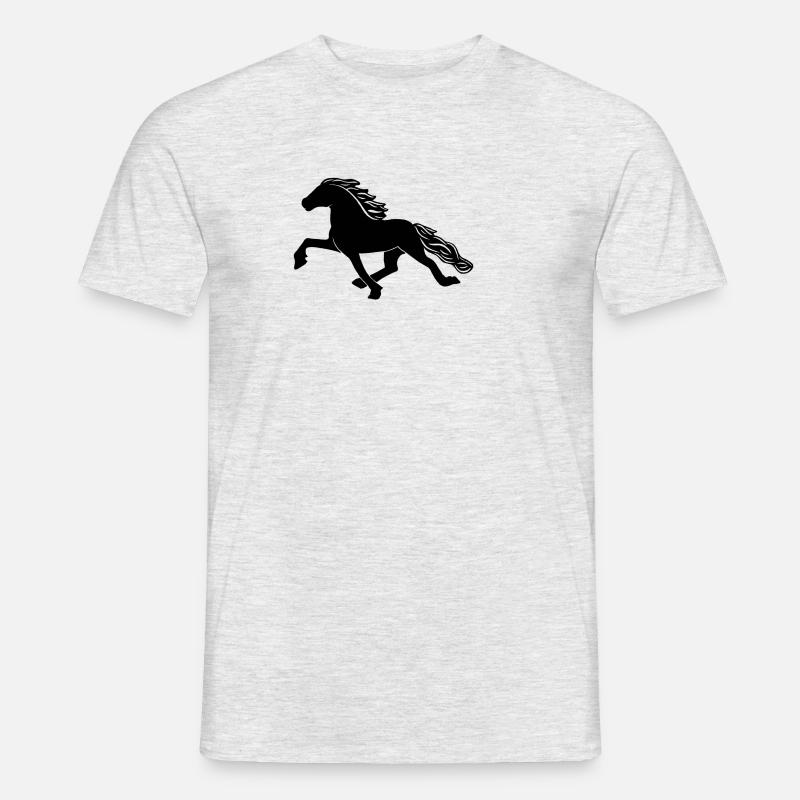 Isländer im Pass schwarz - Männer T-Shirt - Grau meliert