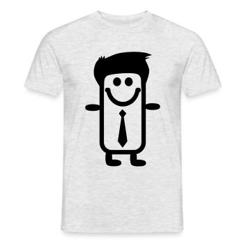male - Men's T-Shirt - heather grey - Front - AI Model Male 178 dark (178cm)