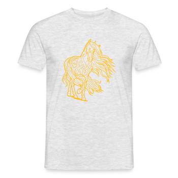 Keltisches Pferd Knoten Epona Tattoo Geschenk Thor - Männer T-Shirt - Grau meliert - Vorne - AI Model Male 178 dark (178cm)