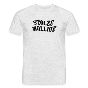 Stolze Mollige - Männer T-Shirt - Grau meliert - Vorne - AI Model Male 178 dark (178cm)
